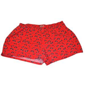 Disney Parks Mickey Mouse Red Boxer Shorts Men XL Cotton Lounge Pajama